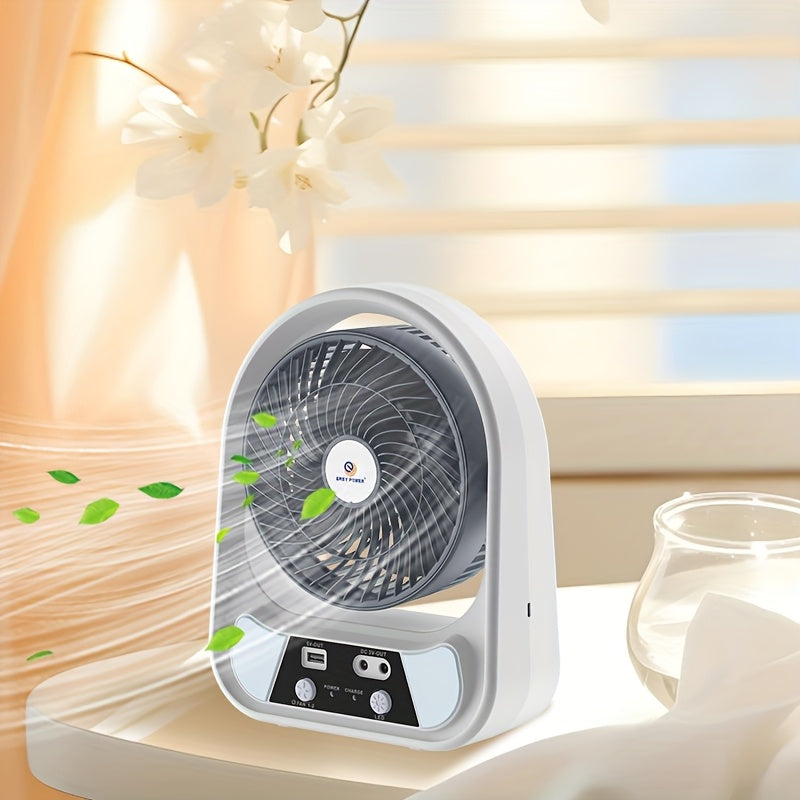 Abanico Solar Recargable Portátil 8