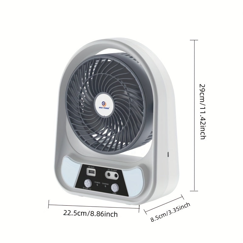 Abanico Solar Recargable Portátil 8