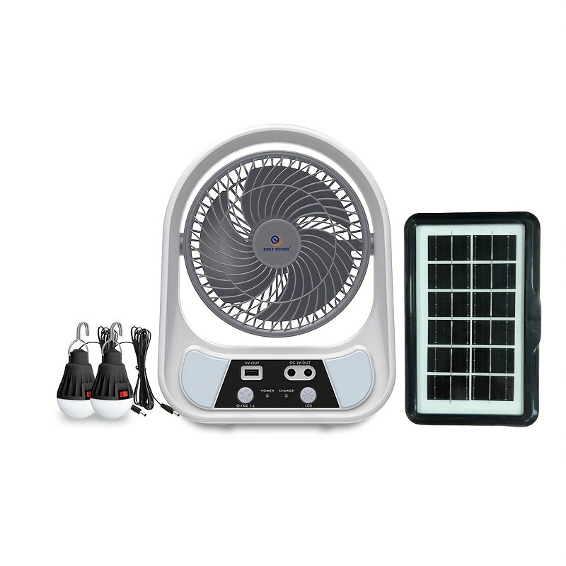 Abanico Solar Recargable Portátil 8
