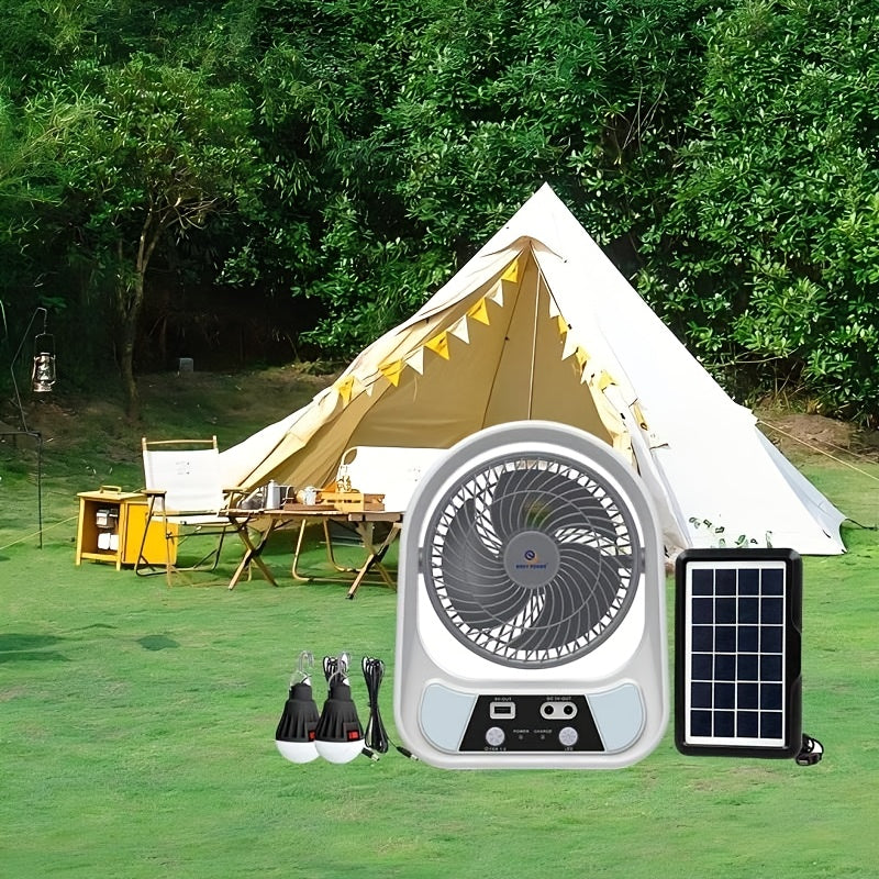 Abanico Solar Recargable Portátil 8